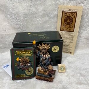 Boyds Bears Bearstone Collection Ms Libearty Wants You Too Style 10998-21